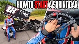 How To Start A 410 Sprint Car (900 HORSEPOWER) - 5 Easy Steps
