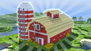 How To Build a Minecraft BARN (CREATIVE BUILDING)