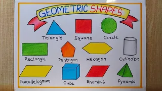 Mathematics Day special drawing easy| How to draw Geometric Shapes| Mathematics Shapes drawing chart