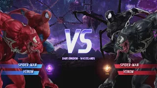 Spider-man and Red Venom vs Black Spider-man and Venom - MARVEL VS. CAPCOM: INFINITE
