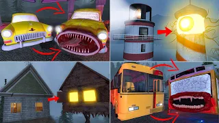 EVERYTHING TURNED INTO MONSTERS! - HOUSE HEAD, LIGHTHOUSE, CAR EATER, BUS EATER