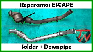 Como Reparar TUBO de ESCAPE en CASA 📢 Agujeros CATALIZADOR + DOWNPIPE + ITV 🚀 (Coche)