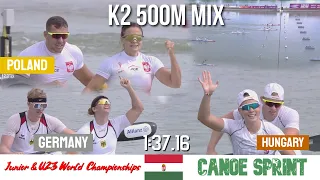 K2 MIXED 500m U23 Final A | POLAND CHAMPION | Junior & U23 World Championships Szeged Hungary 2022