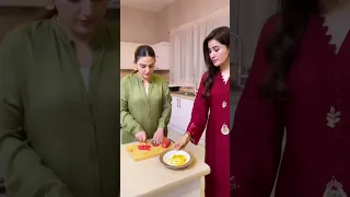 Shaista Lodhi having fun in kitchen