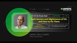 Vitaly Friedman: Dark secrets and nightmares of UX, and how to fix them