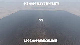 3,000,000 Mongolians vs 446,000 Heavy Knights | Ultimate Epic Battle Simulator 2