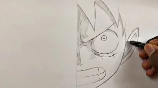 How to draw luffy vs zoro | Anime sketch