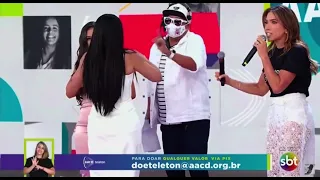 SIMARIA QUASE PAGA PEITINHO NO TELETON 2021