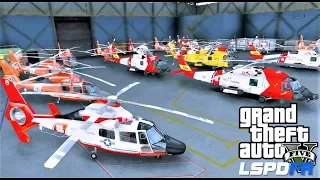 COAST GUARD PREPARES FOR HURRICANE BY STAGING HELICOPTERS OUT OF THE STORM PATH - GTA 5 MOD