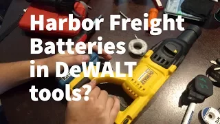 New Harbor Freight batteries work in DeWALT tools!