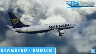 [MSFS] Extremely Cloudy Arrival | Stansted - Dublin | VATSIM | Ryanair PMDG 737 l