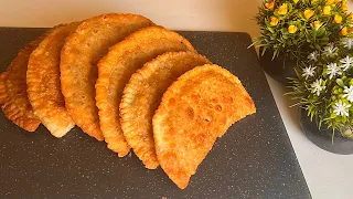 Delicious minced meat recipe! A simple dough recipe. Juicy, crispy pasties! No eggs ! No milk !