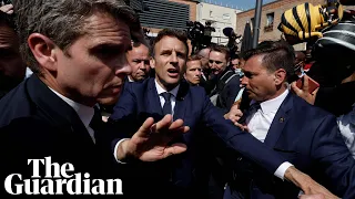 Tomatoes thrown at French president Emmanuel Macron