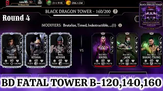 Fatal Black Dragon Tower Boss Battle 160 & 120, 140 Fight + Reward MK Mobile