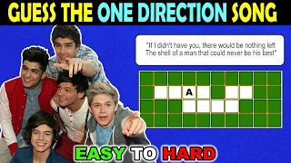 Guess The One Direction Song From Lyrics | Starting From EASY to HARD | Fun Quiz Questions