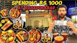 1000 RUPEES STREET FOOD CHALLENGE in BAHADURABAD FOOD STREET 2023 ep 17