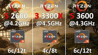 Ryzen 5 2600 vs Ryzen 3 3300X vs Ryzen 5 3600 - Test in 10 games 1080p and 1440p