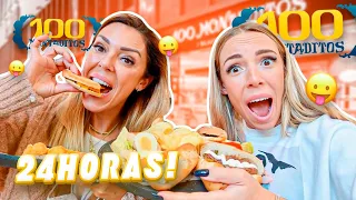 ¡24 HORAS COMIENDO en los 100 MONTADITOS!😱