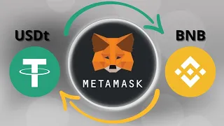 Как в кошельке MetaMask обменять USDt на BNB.