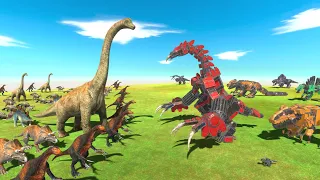 Dinosaurs Battle - Herbivorous Dinosaurs VS Robot Rex