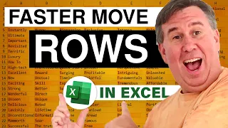 Excel - How To Move Rows On Excel Without Replacing Data - Episode 1587