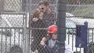 Jennifer Lopez enjoys sweet smooch with Ben Affleck as they hit up the batting cages in LA with Emme