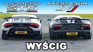 Lamborghini Huracan STO v Aventador SVJ: WYŚCIG