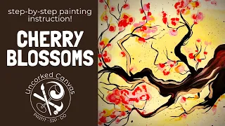 Cherry Blossom | Acrylic Paint & Sip Tutorial Step-by-Step