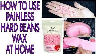 RICA WAX || How to use RICA Brazilian wax at home || Professainal pain less beans wax without strips