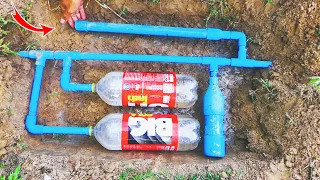 king idea. pressure 2bottle connect pvc pipe big to small  many people know this! try at home