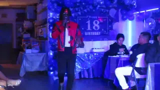 Mario Michael Jackson Performing Michael Jackson Thriller For Birthday Party.