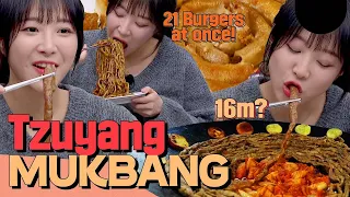 7.3 Million Youtuber Tzuyang's Amazing Mukbang! How could she eat that much..? #Tzuyang