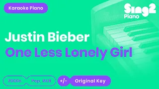 Justin Bieber - One Less Lonely Girl (Piano Karaoke)