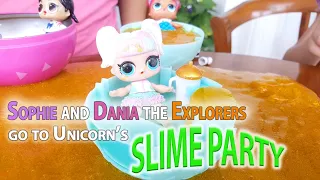 Dora The Explorer Parody - Sophie and Dania go to Unicorn's SLIME PARTY