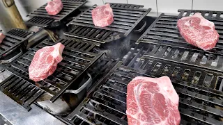 Flamboyant knife skills! Korean Beef Steak Master