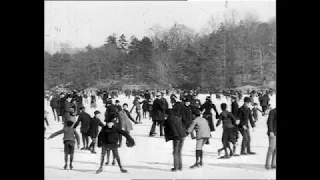 New York 1900 Skating in Central Park oldest movie of New York