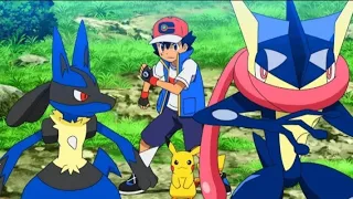 Greninja vs Lucario Battle in Pokémon Journeys Episode 108