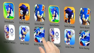 Sonic Racing,Sonic Jump Fever,Sonic at the Olympic 2020 Tokyo Games,Sonic Dash,Sonic Forces