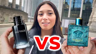VERSACE EROS vs DIOR SAUVAGE ⚡️ Which Fragrance Do Women Like More 💋
