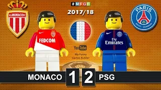 Monaco vs PSG Paris Saint-Germain 1-2 • Ligue 1 (26/11/2017) • goal highlights Lego Football Film