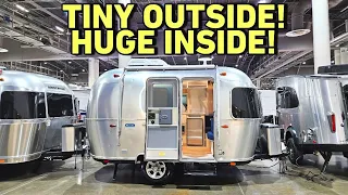 TINY outside HUGE inside! Airstream Bambi Travel Trailer RV!
