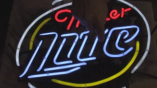 Miller lite neon sign repair