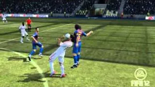 Carles Puyol Dislocates His Shoulder, FIFA 12 Demo