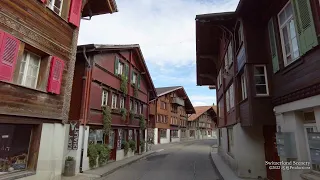 4K Brienz driving SWITZERLAND スイス アルプス山脈