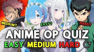 ANIME OPENING QUIZ  (EASY. MEDIUM. HARD. REPEAT.) - 69 Anime Openings