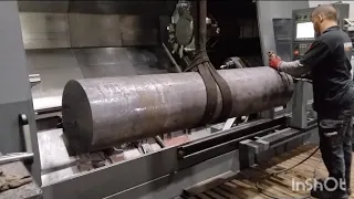 ADJUSTMENT PROCESS OF DIAMETER 400X1910ROD PISTON IN CNC LATHE#hydraulic#keşfet#youtube#like#cnc