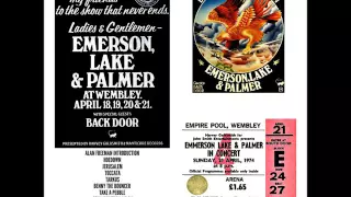 EMERSON,LAKE & PALMER - LIVE AT WEMBLEY EMPIRE POOL 21.APRIL.1974 .R.I.P.  Keith & now Greg