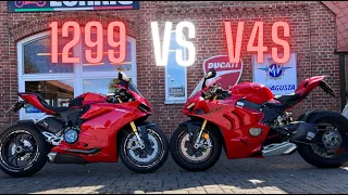 🔥🔥🔥Ducati Panigale V4S 😈 .VS. 😈 Ducati Panigale 1299 S Soundcheck better exhaust and sound ??🔥🔥🔥