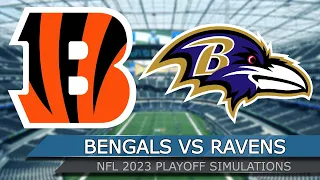 Cincinnati Bengals vs Baltimore Ravens - NFL Super Wild Card 2023 Full Highlights (Madden 23 Sim)