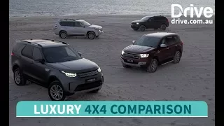 2017 Luxury 4x4 Comparison: Land Rover Discovery v Ford Everest v Toyota Prado v Jeep Grand Cherokee